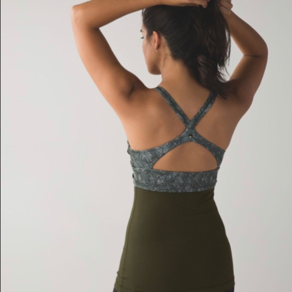 Lulemom Wrap It Up Tank Gator Green Size 4